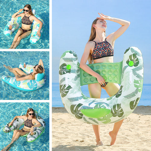 Kvinne Inflatable Avslapningsøy med Ergonomisk Hodepute Design Luvikno