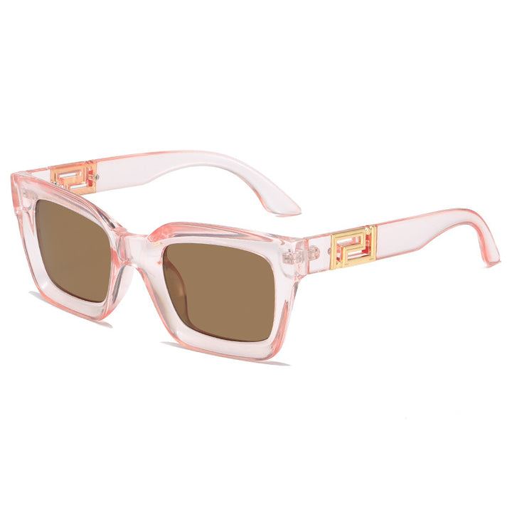 Dame kvadratisk solbrille med luksuriøs design Luvikno