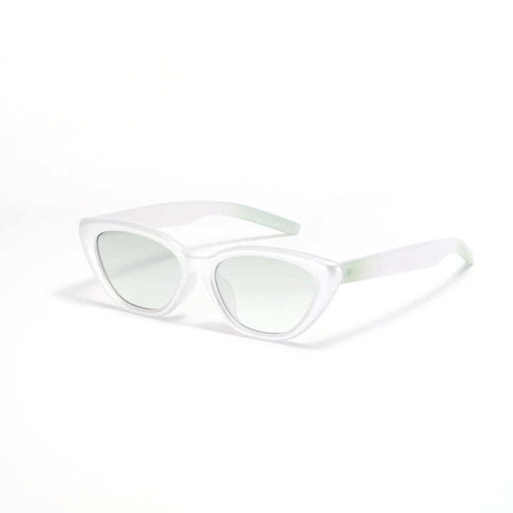 Dame Cat-Eye solbriller med gjennomsiktig design Luvikno