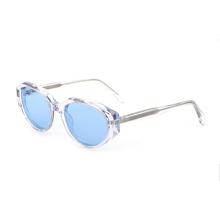 Dame solbrille i moderne, transparente design med høyteknologiske linser Luvikno