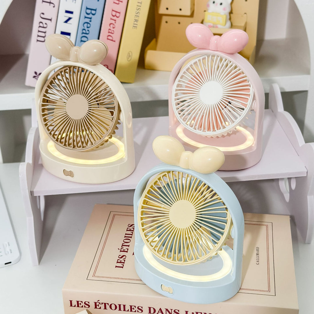 Unisex Bærbar Mini-Vifte i elegant Blomdesign Luvikno
