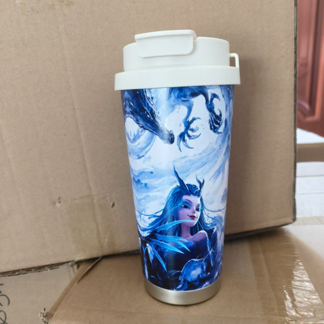 Kvinnes termisk krus med brennende design Luvikno