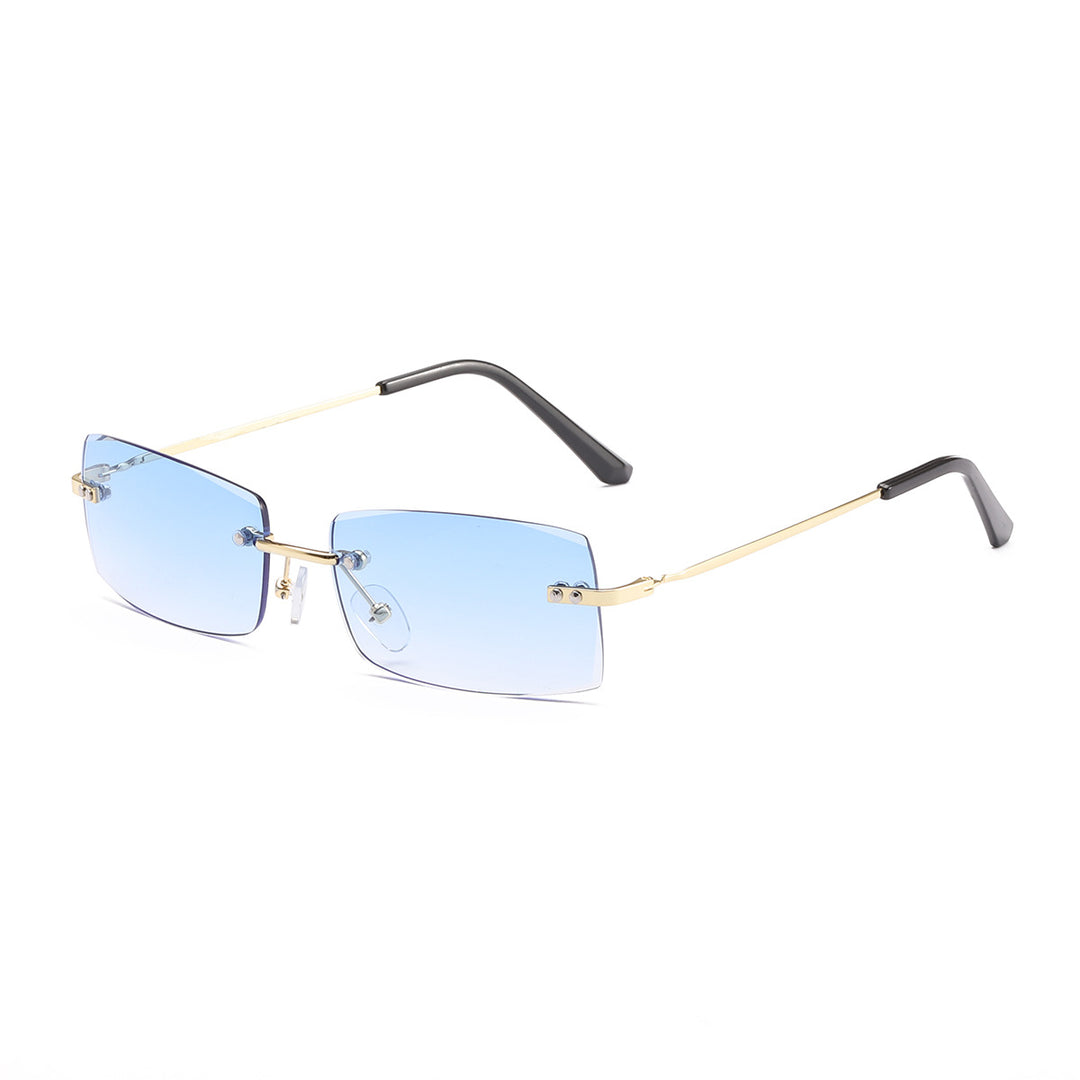 Dame moteriktig solbrille med elegant, filigranramme Luvikno