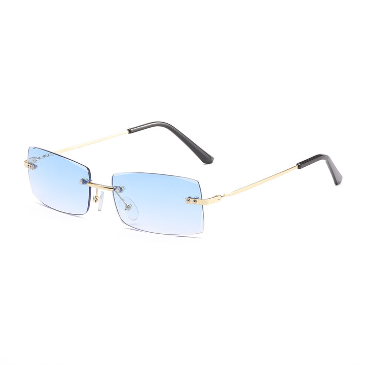 Dame moteriktig solbrille med elegant, filigranramme Luvikno