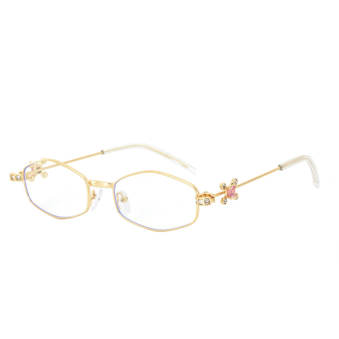 Dame Designer-solbrille med elegant smykkeinnramming Luvikno