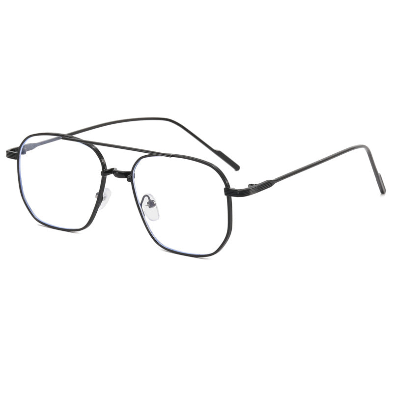Dame moteriktig geometrisk brille med elegant metallramme Luvikno
