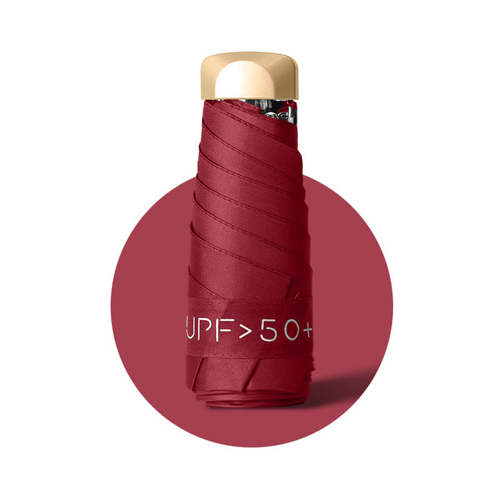 Kvinne UV-beskyttende sammenleggbar paraply med innovativt design Luvikno