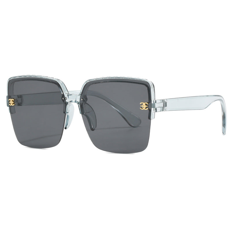 Dame oversized kvadratisk solbrille med høykvalitets linser Luvikno