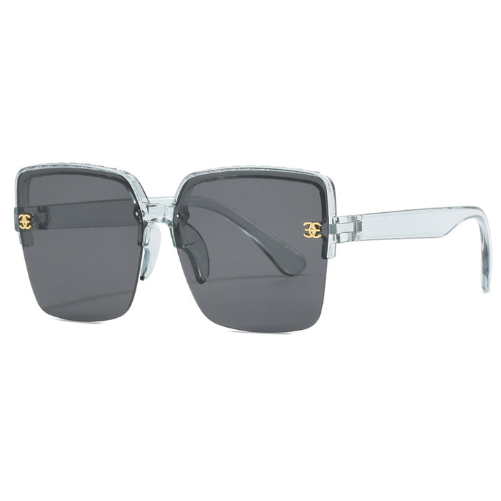 Dame oversized kvadratisk solbrille med høykvalitets linser Luvikno