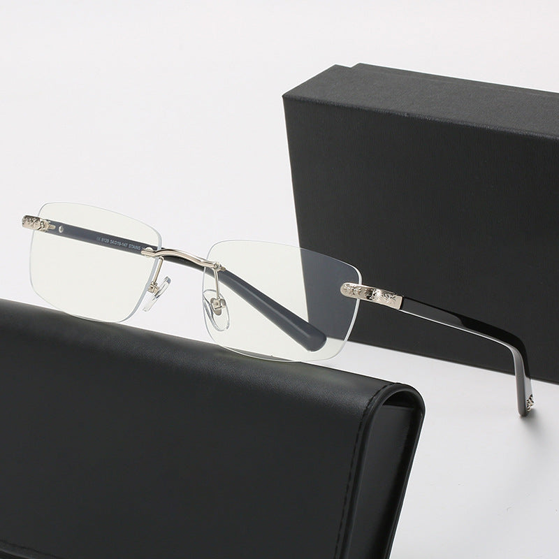 Damer stilige halvmontasje briller med komfortable nesepuder og elegant design Luvikno