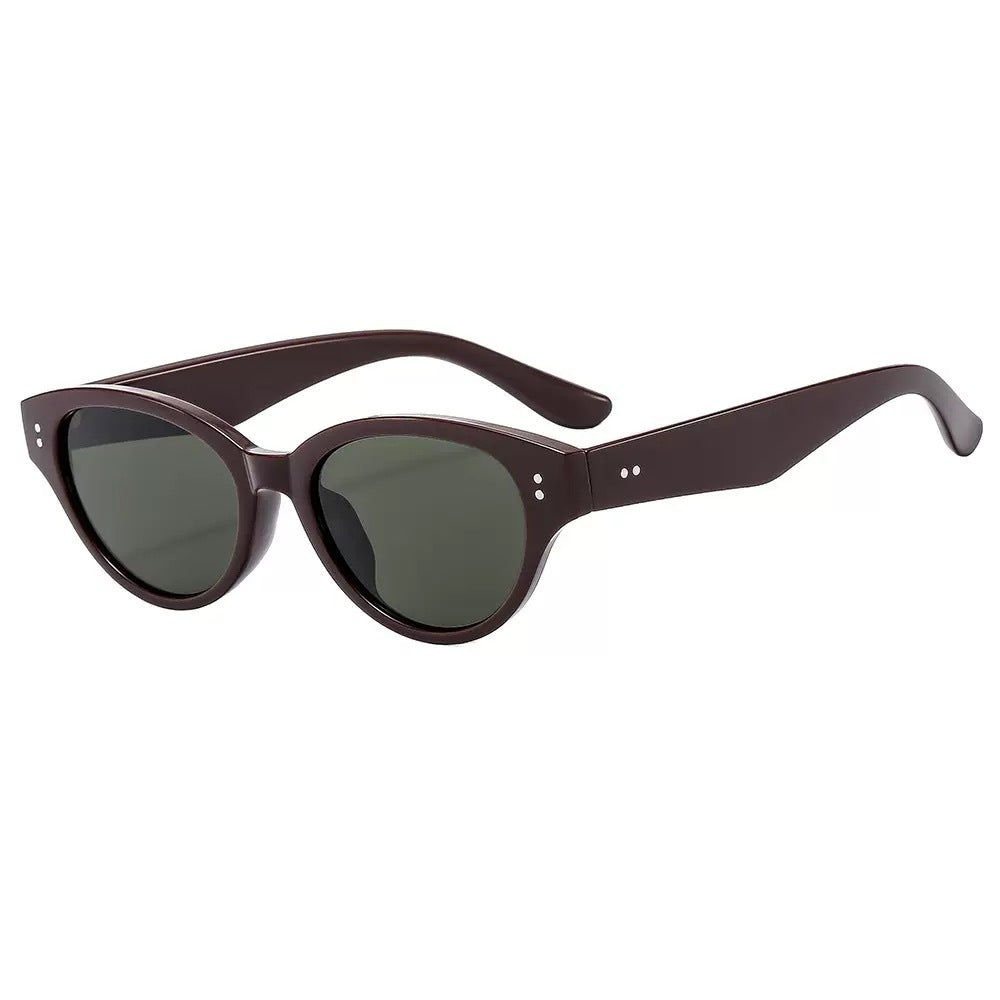 Dame Cat-Eye solbriller med elegant plastisk ramme og UV-beskyttelse Luvikno