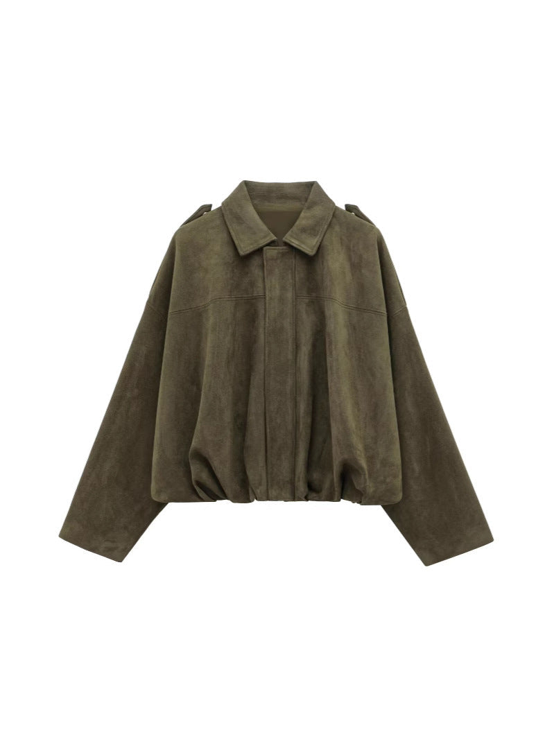 Naisten Ylisuuri Nahkainen Utility Takki Luvik