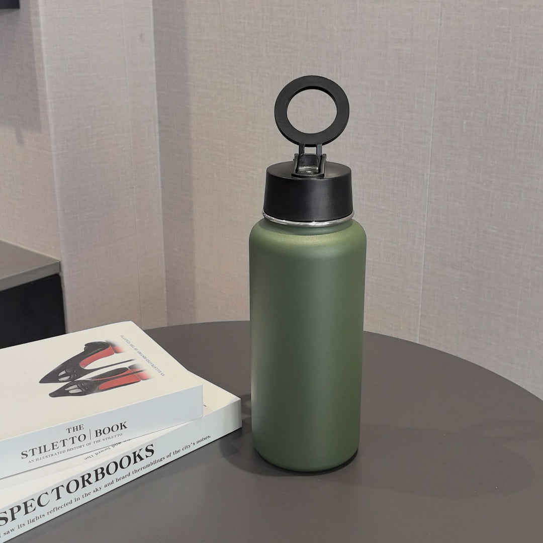 Unisex Sporty Stainless Steel Water Bottle Luvikno