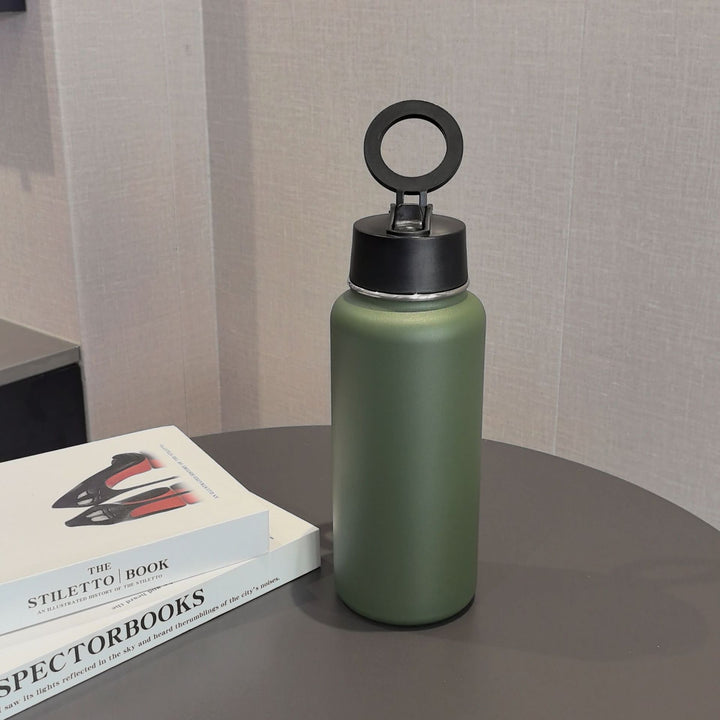 Unisex Sporty Stainless Steel Water Bottle Luvikno
