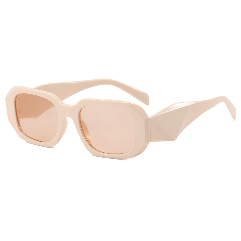 Dame Stilig solbrille med unik geometrisk ramme Luvikno