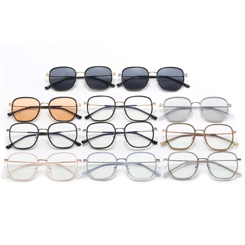 Dame geometrisk oversized solbrille Luvikno