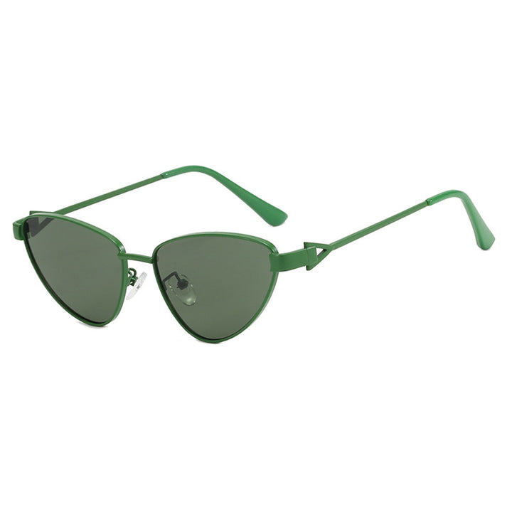Dame Cat-Eye solbriller med elegant og fleksibel ramme Luvikno