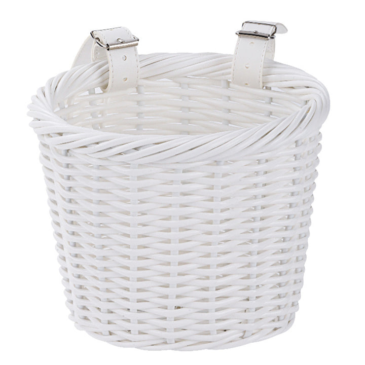 Unisex oppbevaringskurv med elegante lærhåndtak Luvikno