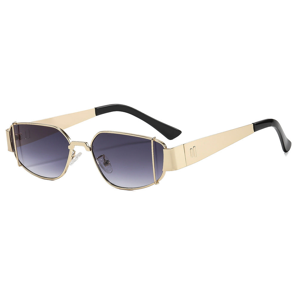 Dame designer solbrille i moderne, kantete stil Luvikno