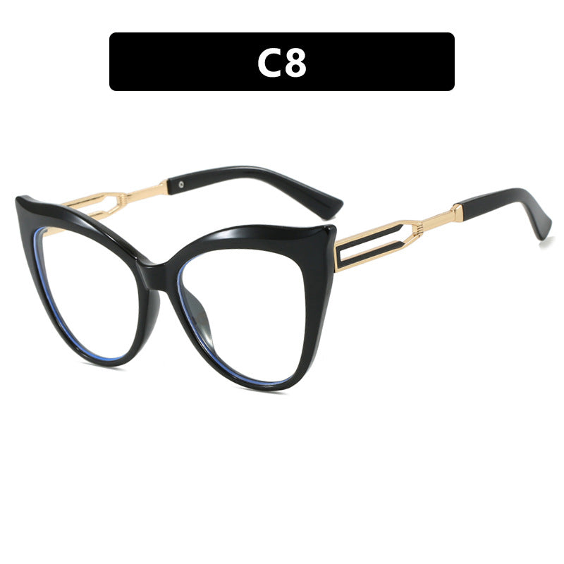 Dame cat-eye briller med elegant metallramme Luvikno