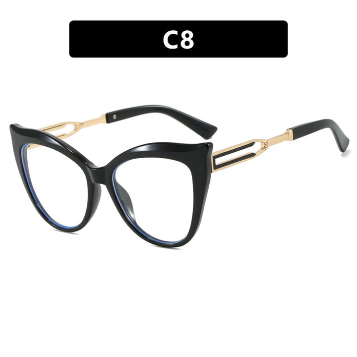 Dame cat-eye briller med elegant metallramme Luvikno