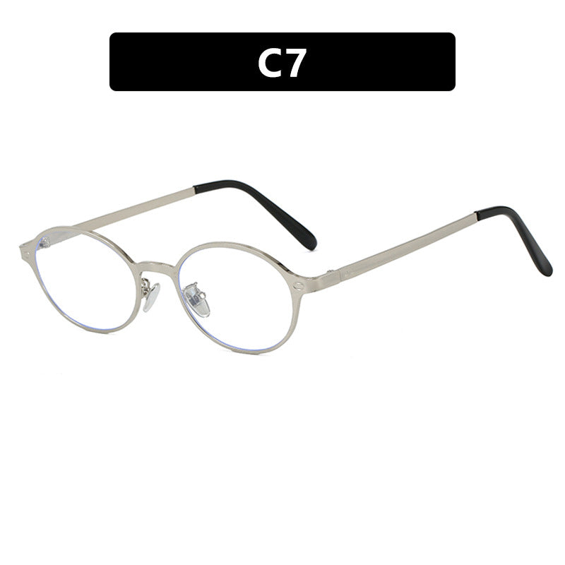 Dame rund brille med filigran metallramme og behagelige nesepads Luvikno