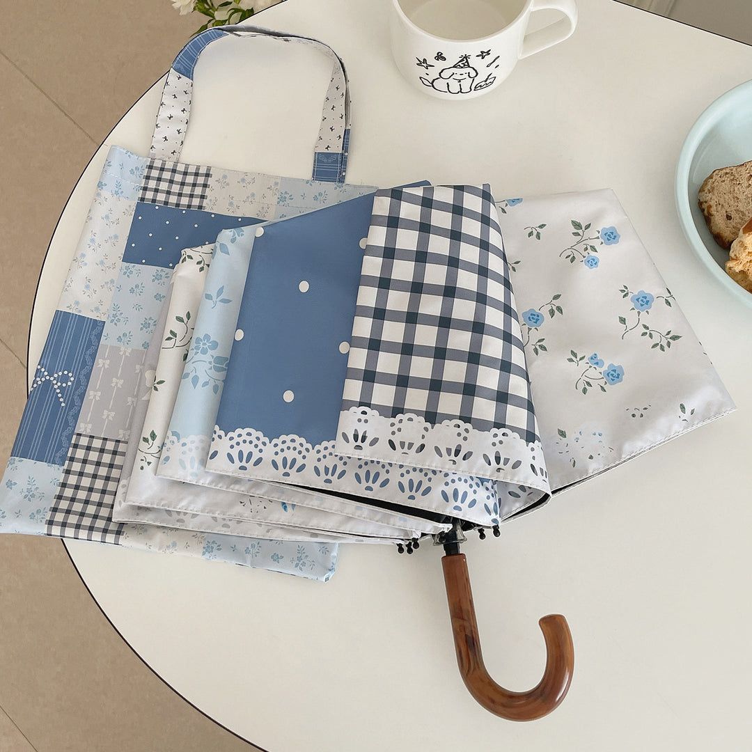 Damer paraply i romantisk patchwork-design Luvikno