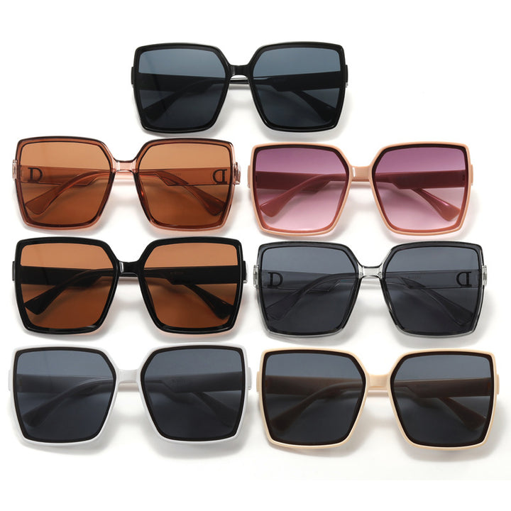 Dame Oversized-solbrille med stilig ramme Luvikno