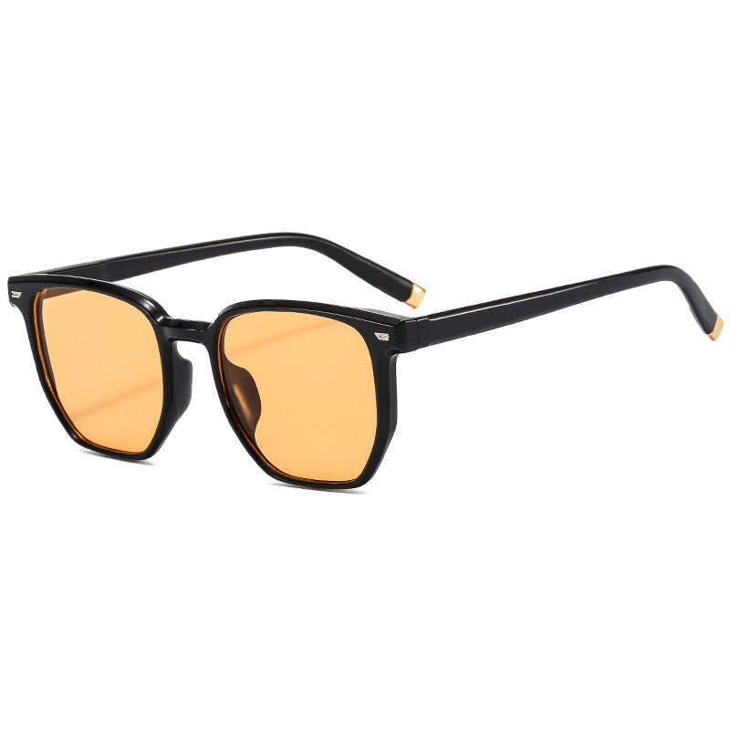Dame moteriktig transparent solbrille i elegant hexagon-design Luvikno