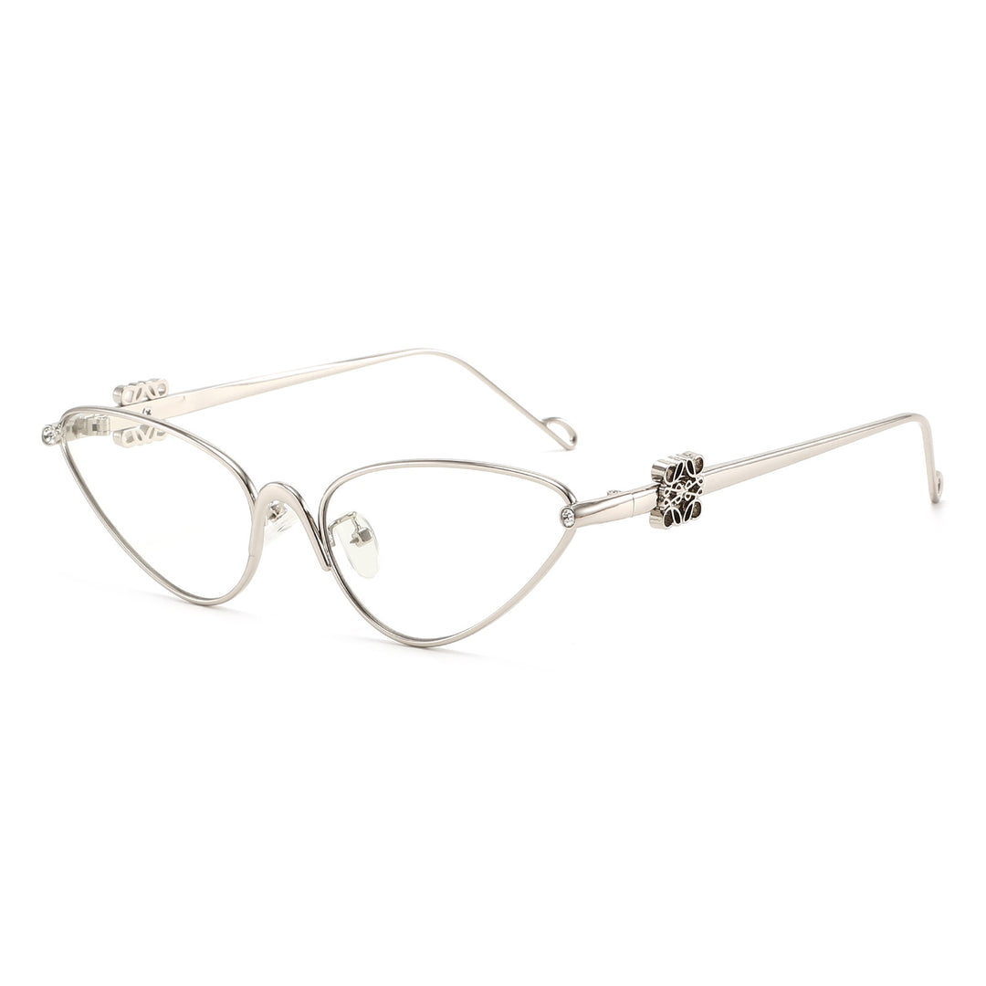 Dame Cat-Eye solbriller med elegante detaljer og UV-beskyttelse Luvikno