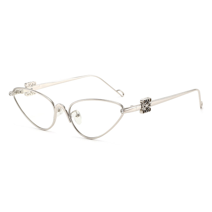 Dame Cat-Eye solbriller med elegante detaljer og UV-beskyttelse Luvikno