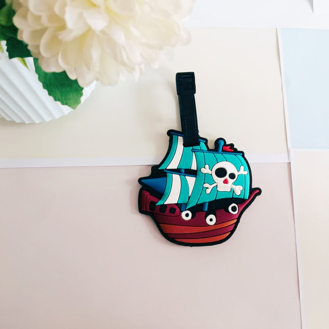 Unisex Bagasjelapp i piratskipsdesign Luvikno