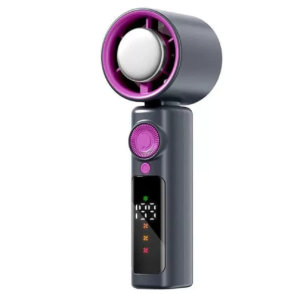 Unisex en størrelse kompakt trådløs turbine-luftsirkulator med digitalt LED-display presis hastighetsvalg Luvikno
