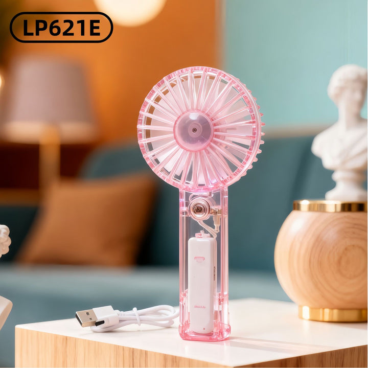 Dame Bærbar USB Håndvifte med ergonomisk grep Luvikno