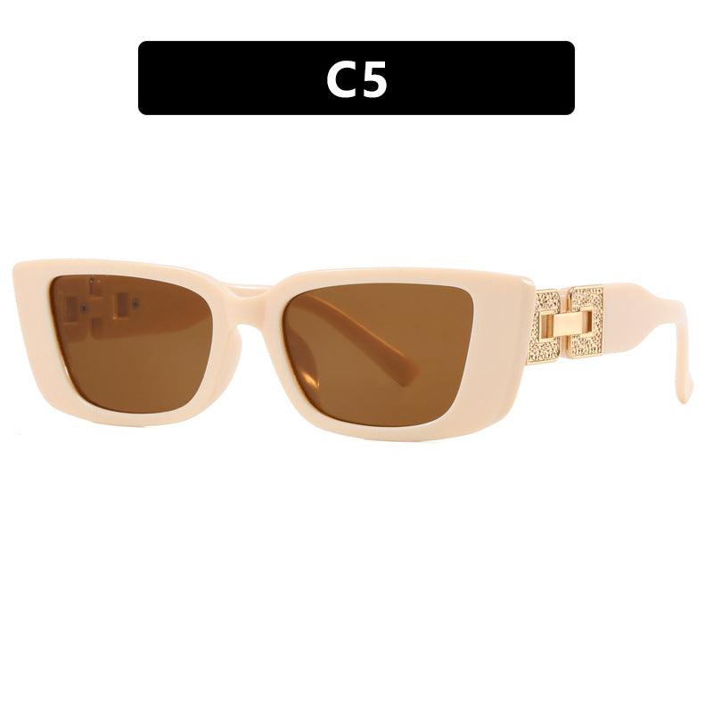 Dame moteriktig Oversized solbrille med unikt leopardmønster Luvikno