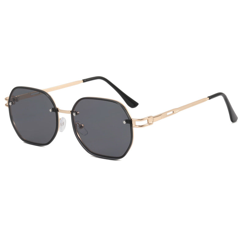 Dame Designer-solbrille i moderne åttekant-design Luvikno