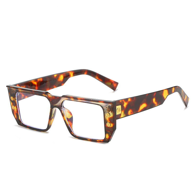 Dame moteriktig klar brille med gyldne detaljer Luvikno