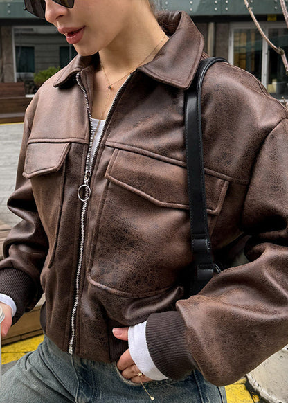 Luvik | Kulunut Keinonaahkahihna Takki