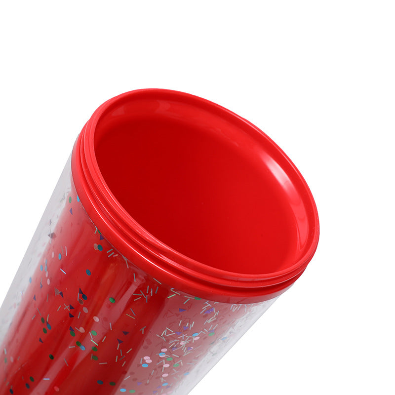 Dame Glitter Drikkekopp med Lekkasjefri Lokk og Ergonomisk Håndtak Luvikno