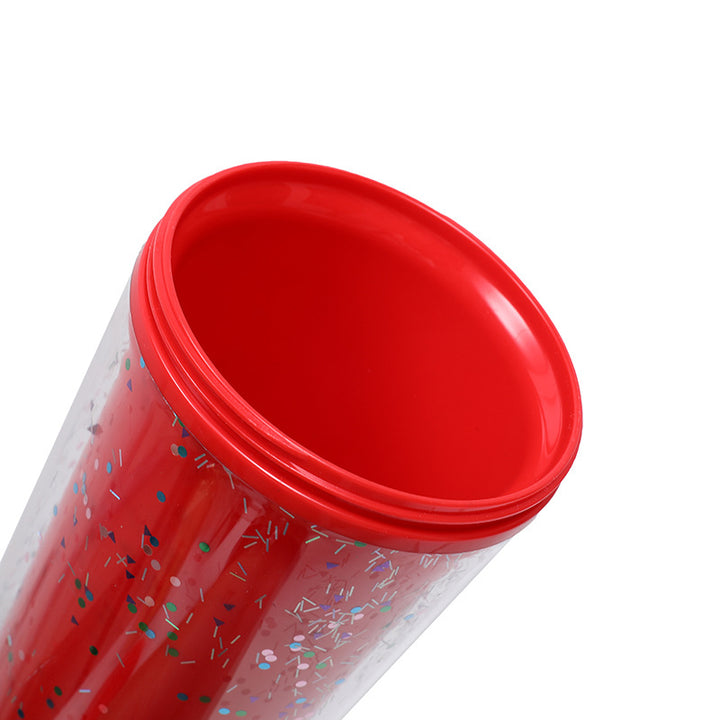 Dame Glitter Drikkekopp med Lekkasjefri Lokk og Ergonomisk Håndtak Luvikno