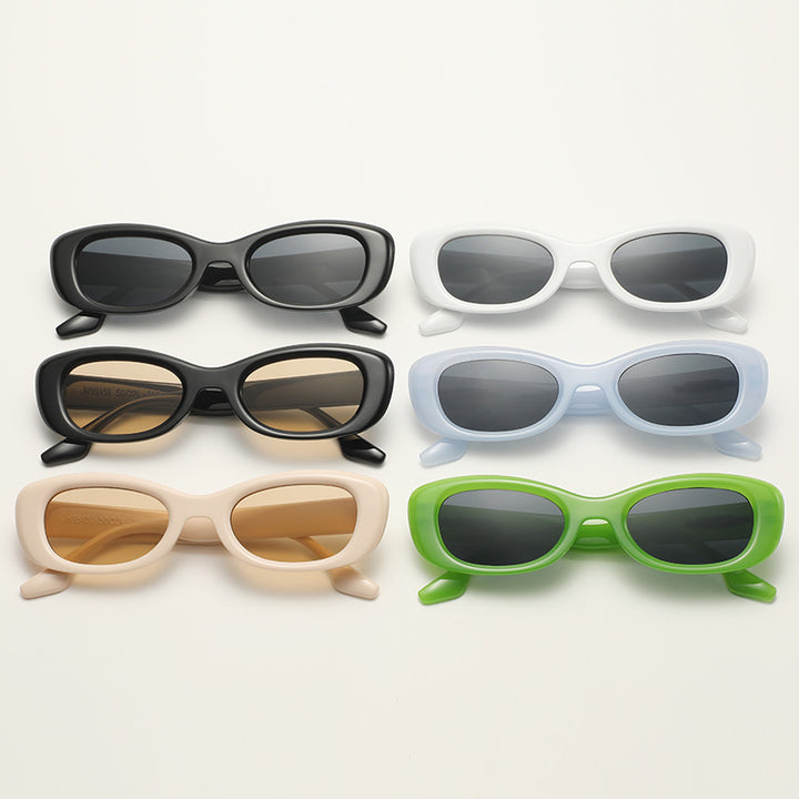 Dame modisk solbrille med oval rammeform og UV-beskyttelse Luvikno