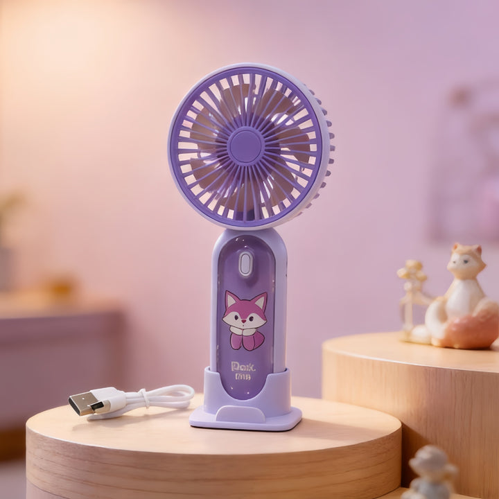 Damer bærbar mini-håndvifte med morsomt bjørnemotiv Luvikno