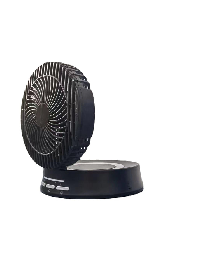 Unisex nan bærbar oscillerende USB skrivebords vifte med justerbar helning tre hastigheter stille motor og LED nattlys Luvikno
