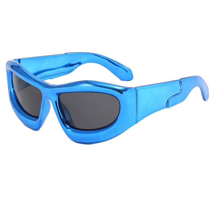 Dame Sportslig Solbrille med robust, geometrisk rammendesign Luvikno