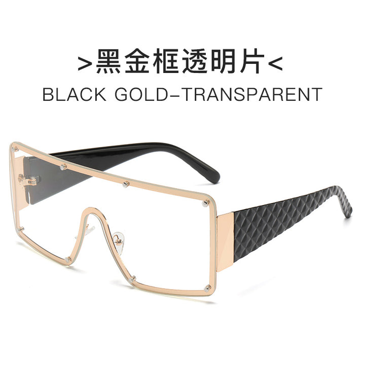 Dame Designer-solbrille i iøynefallende rektangulær stil Luvikno