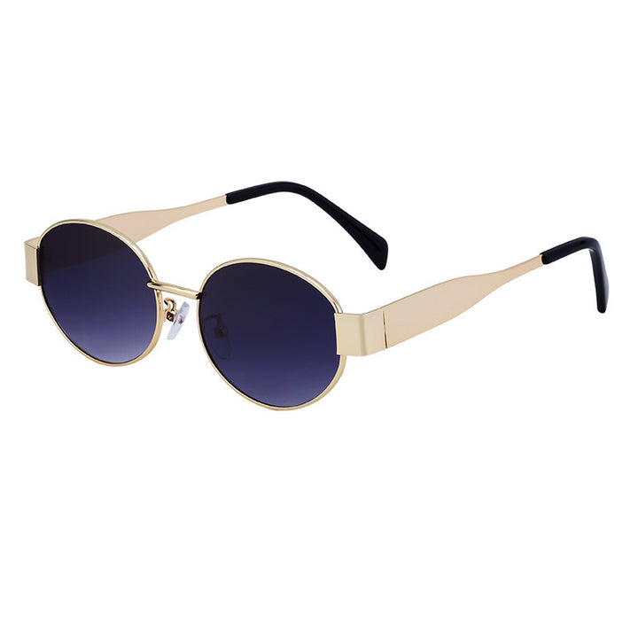 Dame moteriktig solbrille i elegant oval design Luvikno