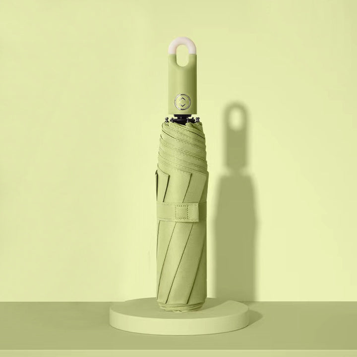 Dame elegant foldes regnparaply med ergonomisk håndtak og UV-beskyttelse Luvikno