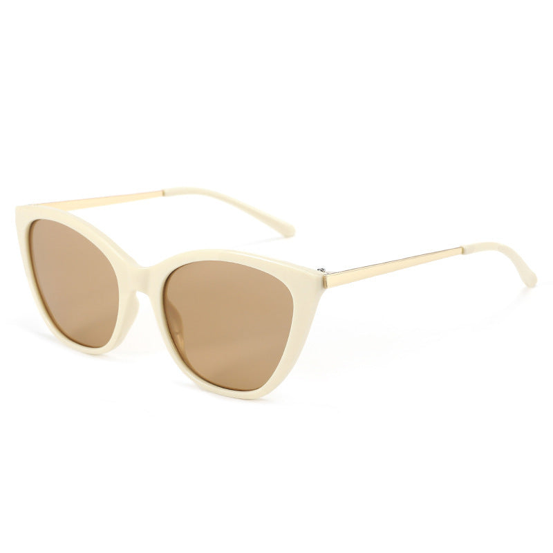 Dame elegant Cat-Eye solbrille med høy kvalitet ramme og UV-beskyttelse Luvikno