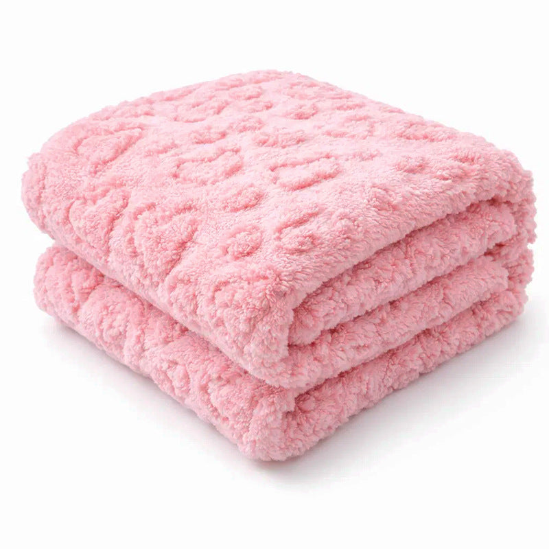 Damer Koselige Fleece-teppe med hjerte-design Luvikno