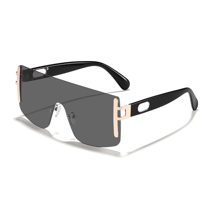 Dame oversized solbrille med moderne futuristisk design Luvikno